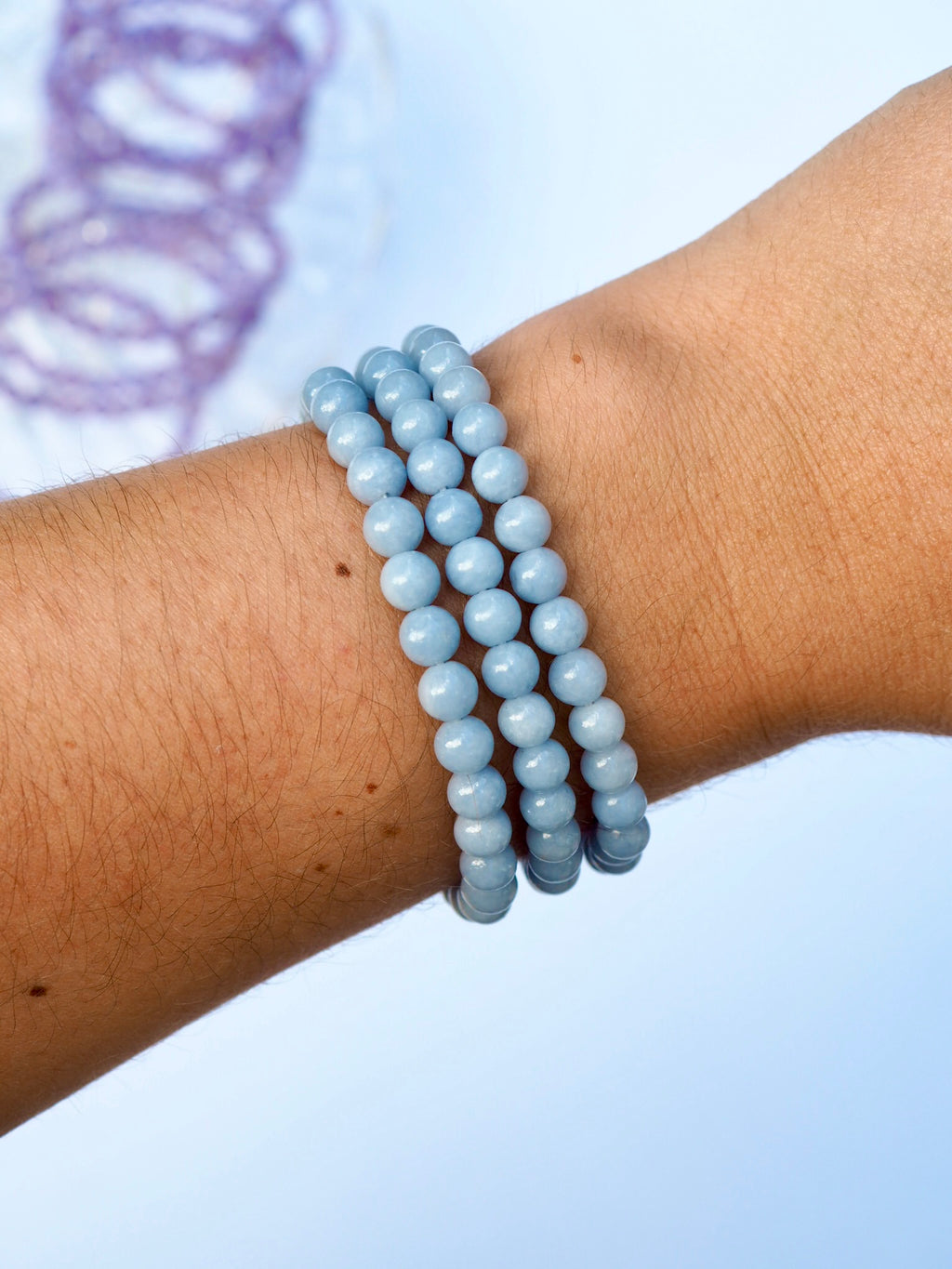 Angelite Beaded Bracelets