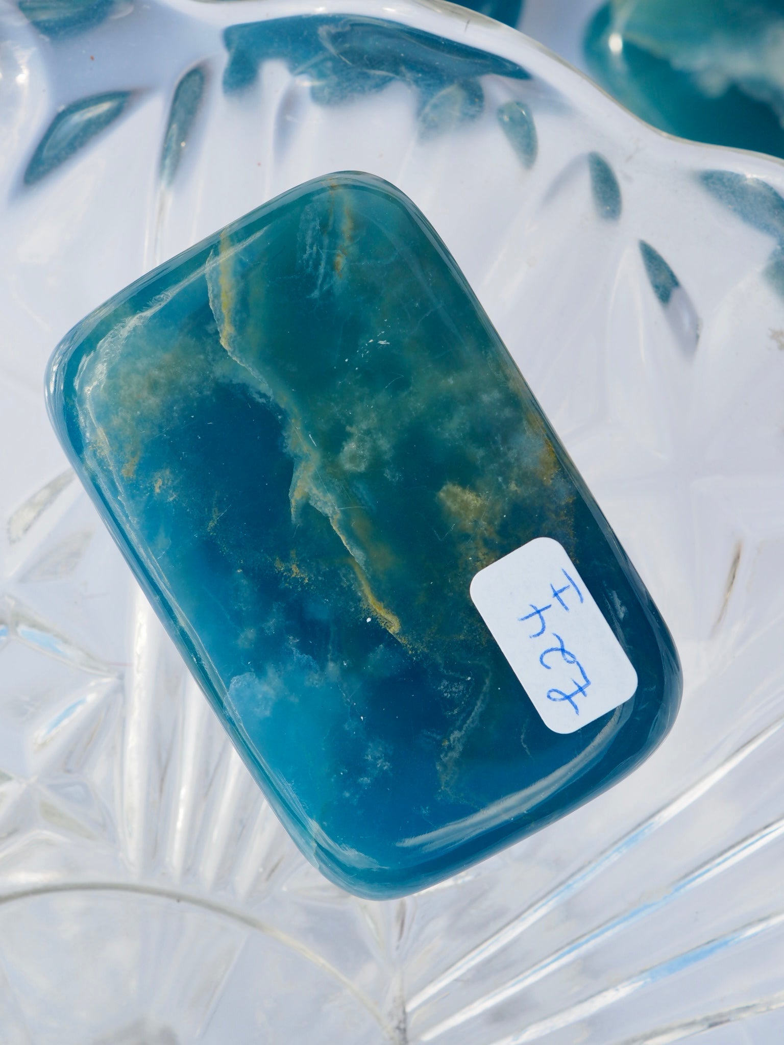 Argentinian Blue Calcite Pillow - I