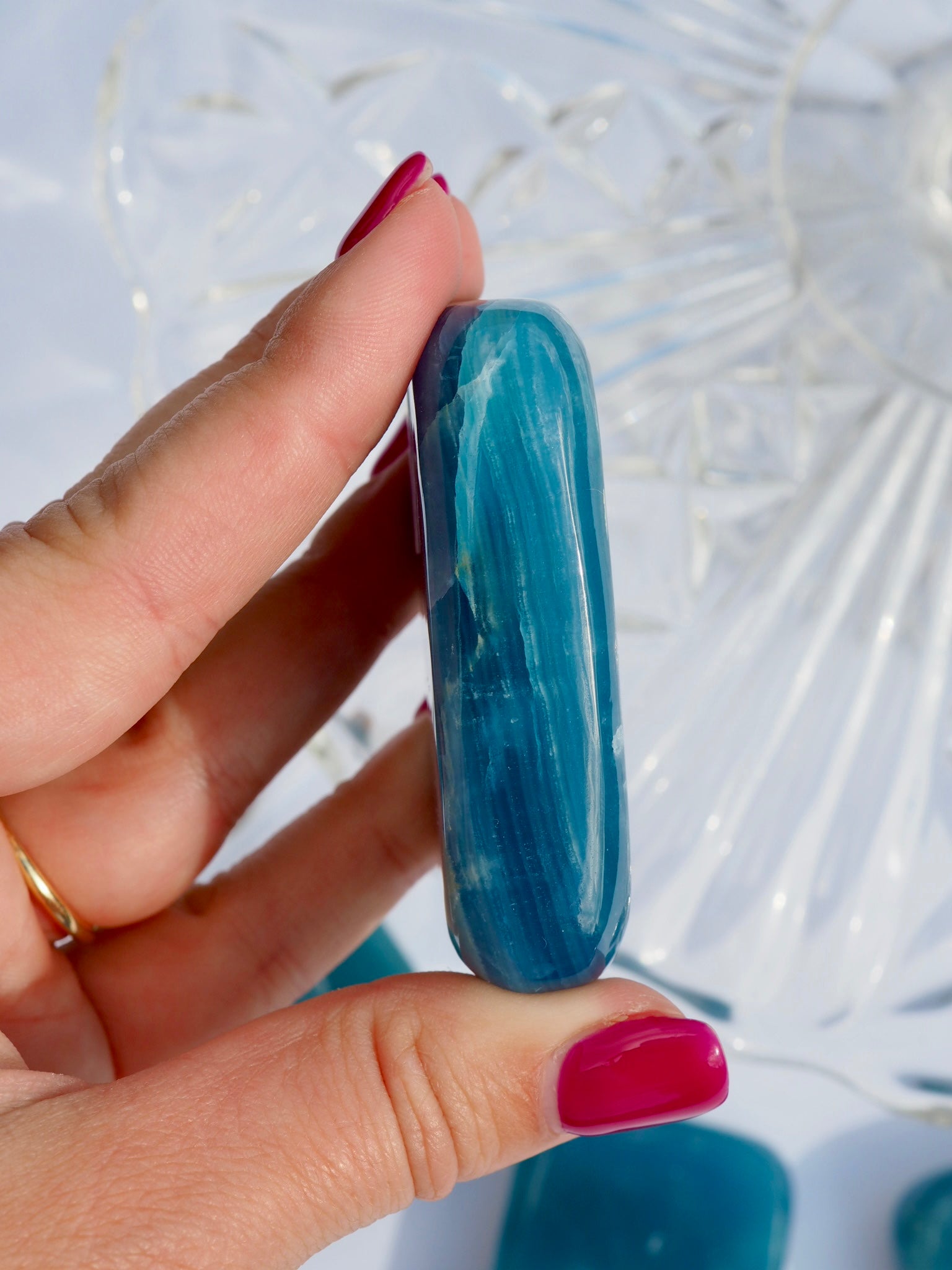 Argentinian Blue Calcite Pillow - I