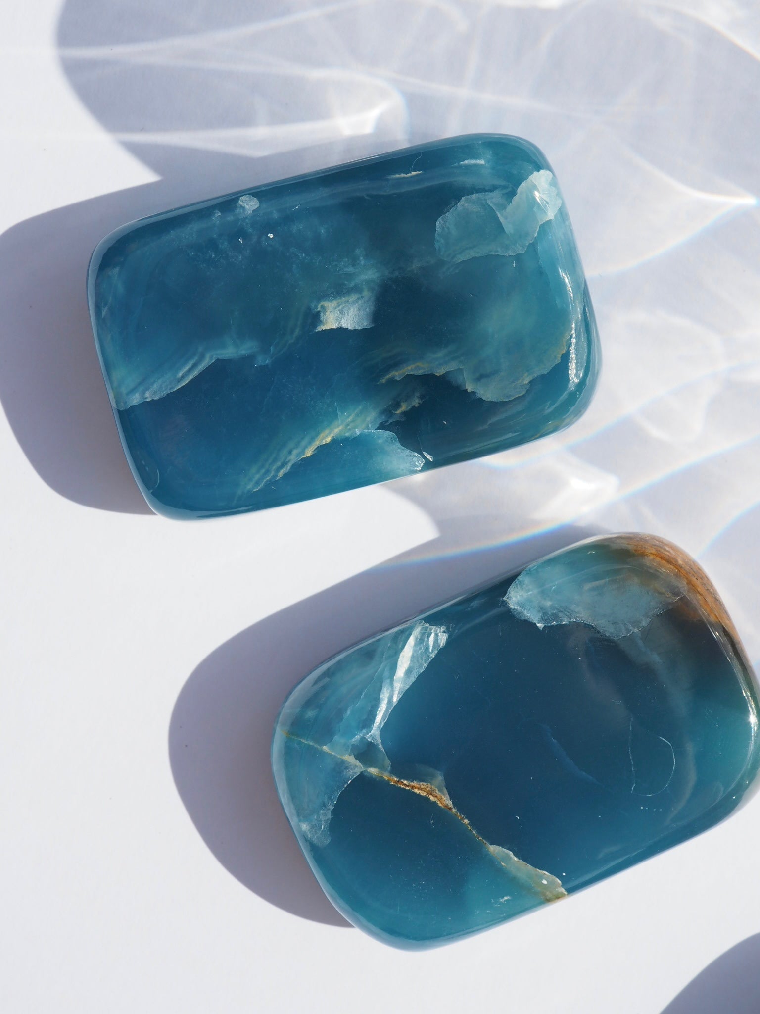 Argentinian Blue Calcite Pillow - E