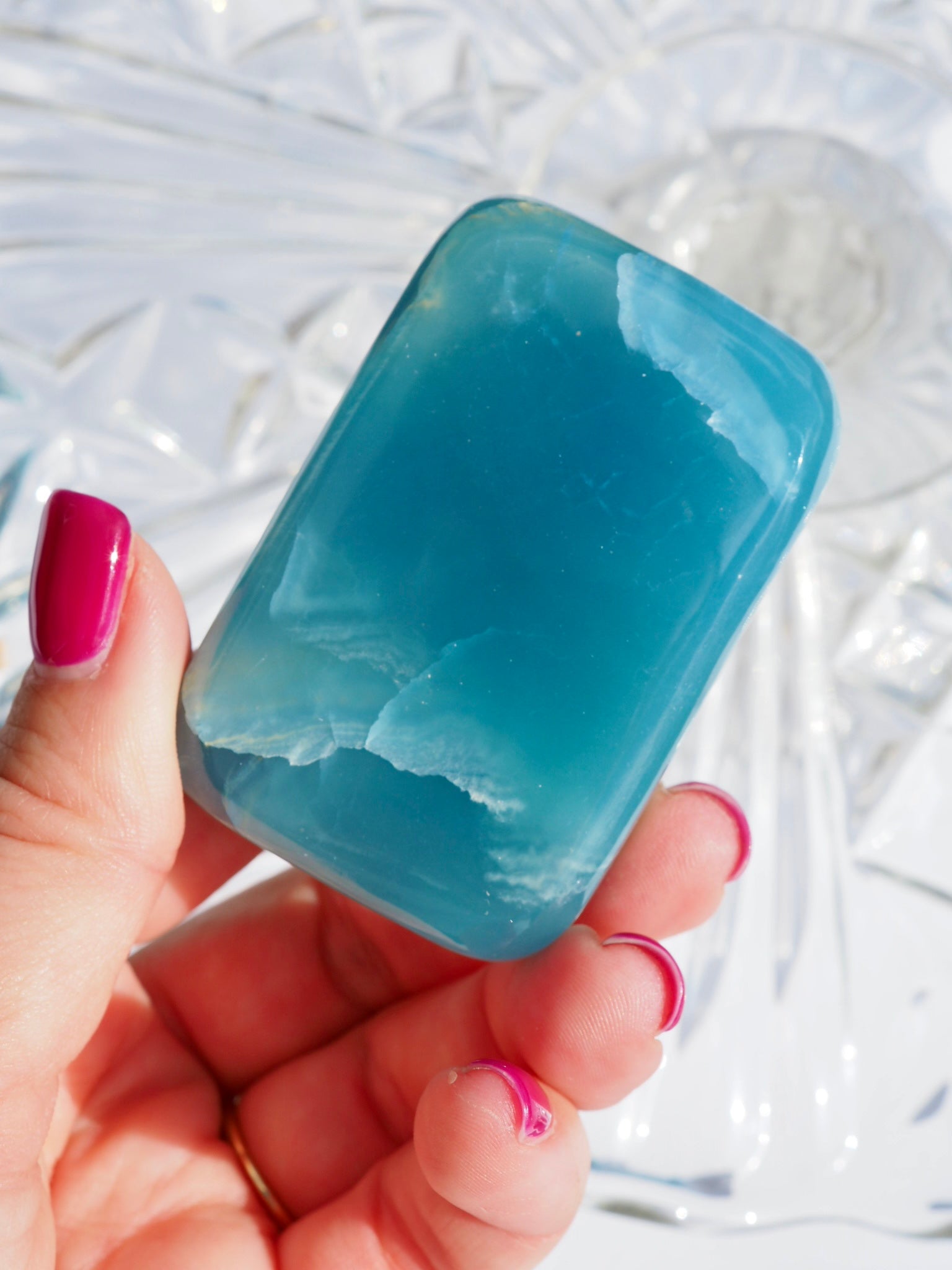 Argentinian Blue Calcite Pillow - H