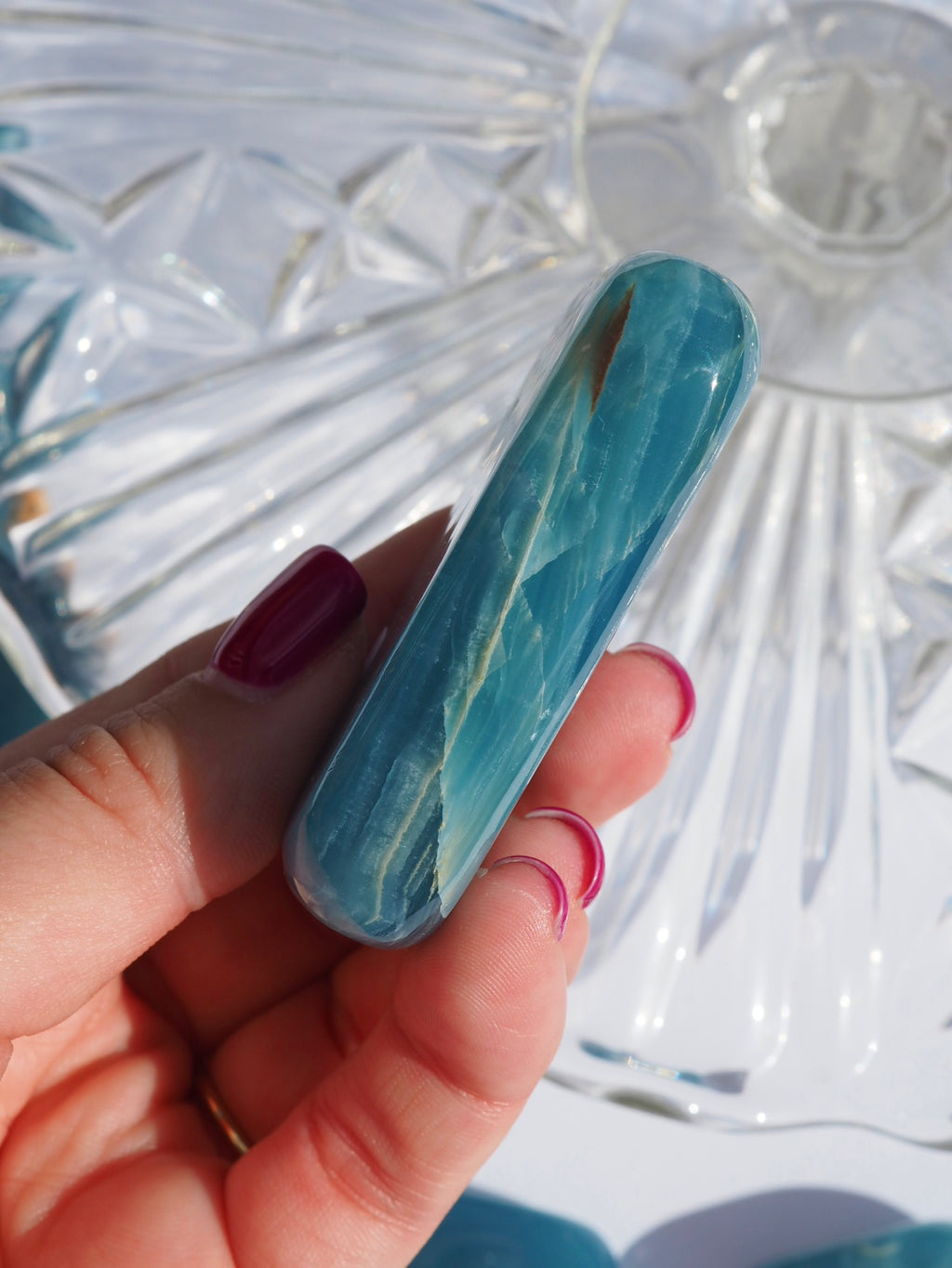 Argentinian Blue Calcite Pillow - H