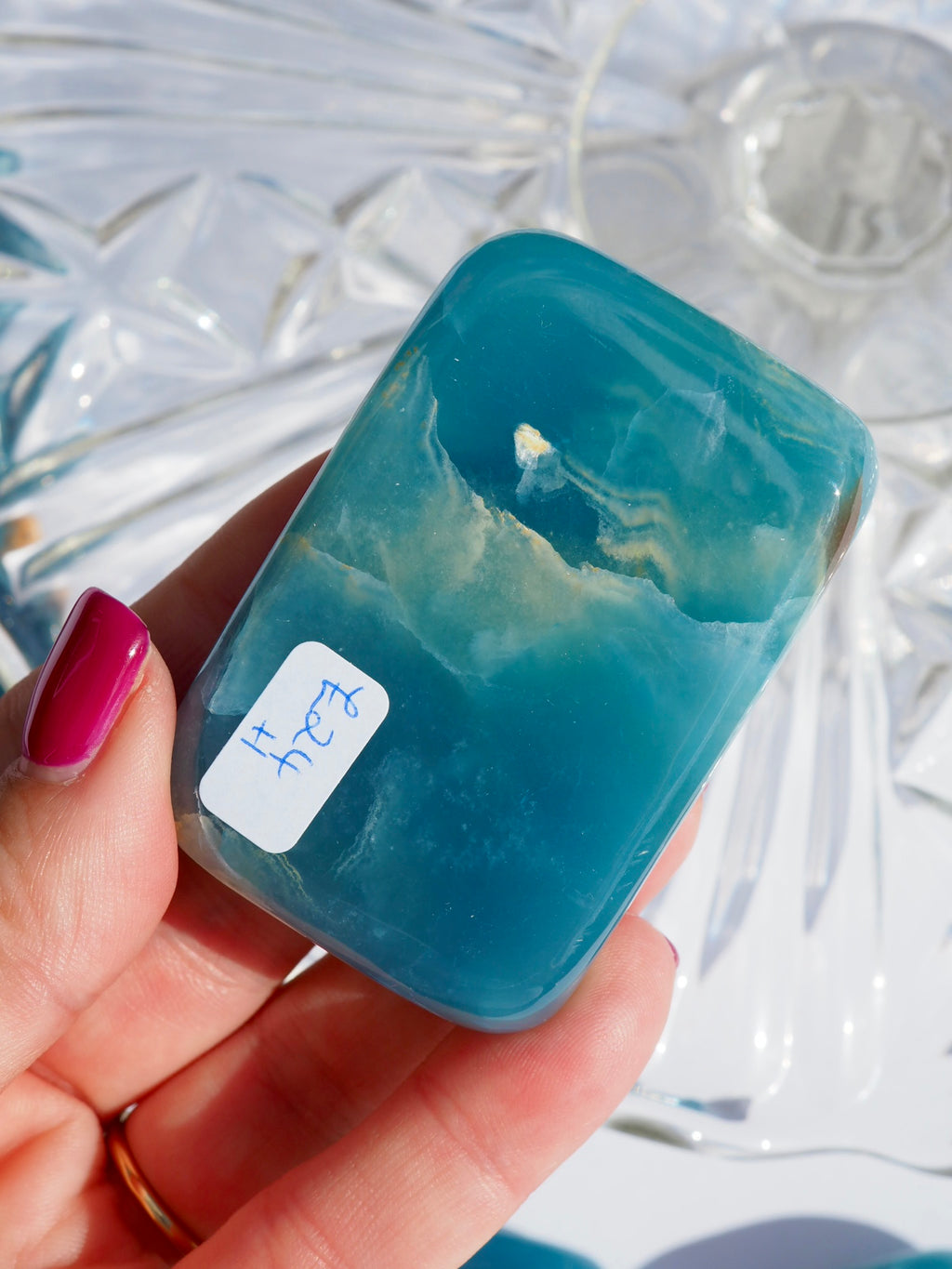 Argentinian Blue Calcite Pillow - H