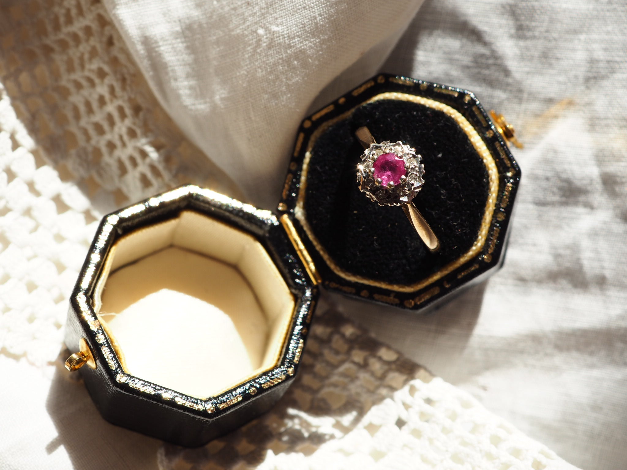 9ct Gold Ruby and Diamond Ring