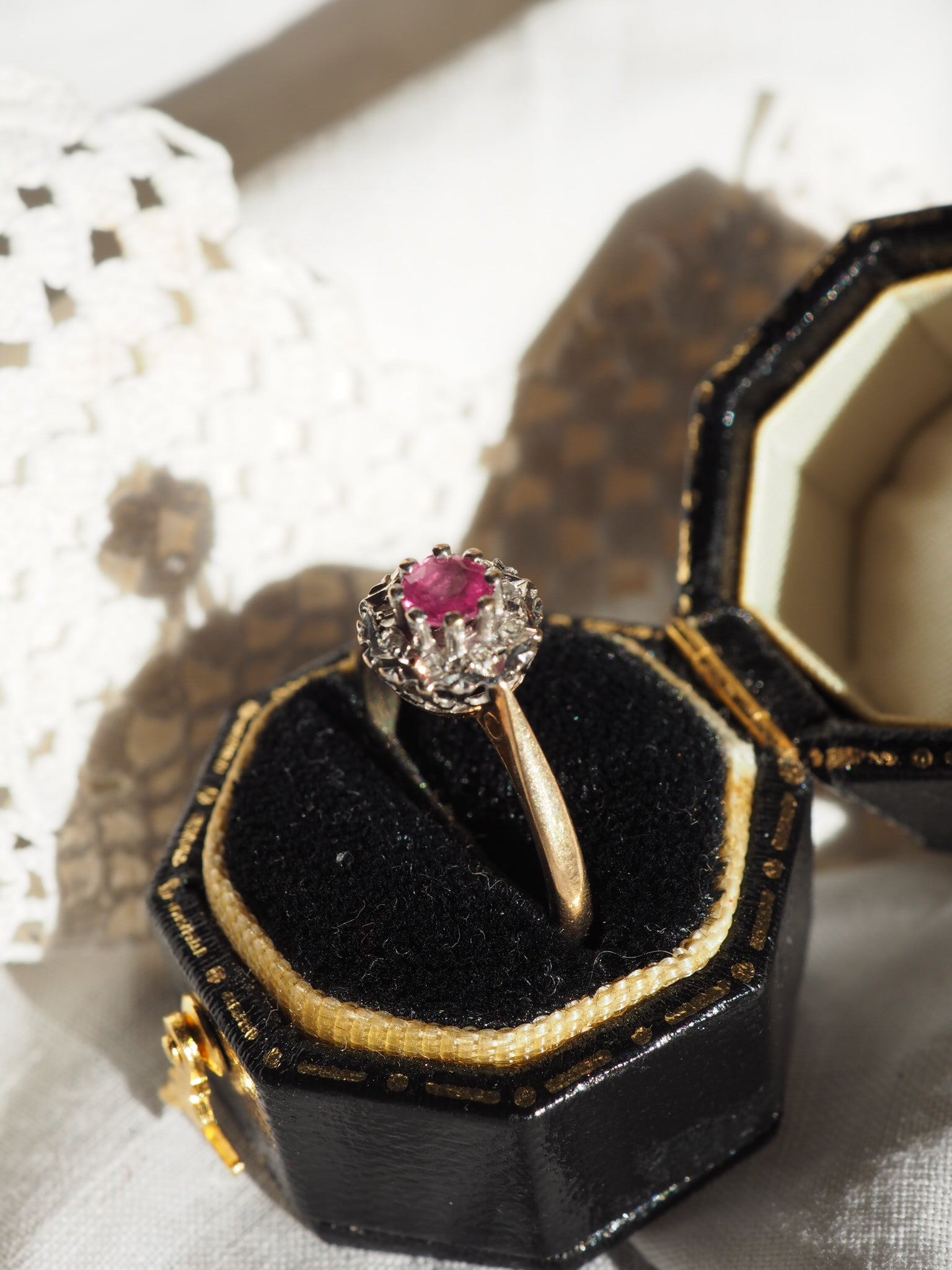 9ct Gold Ruby and Diamond Ring