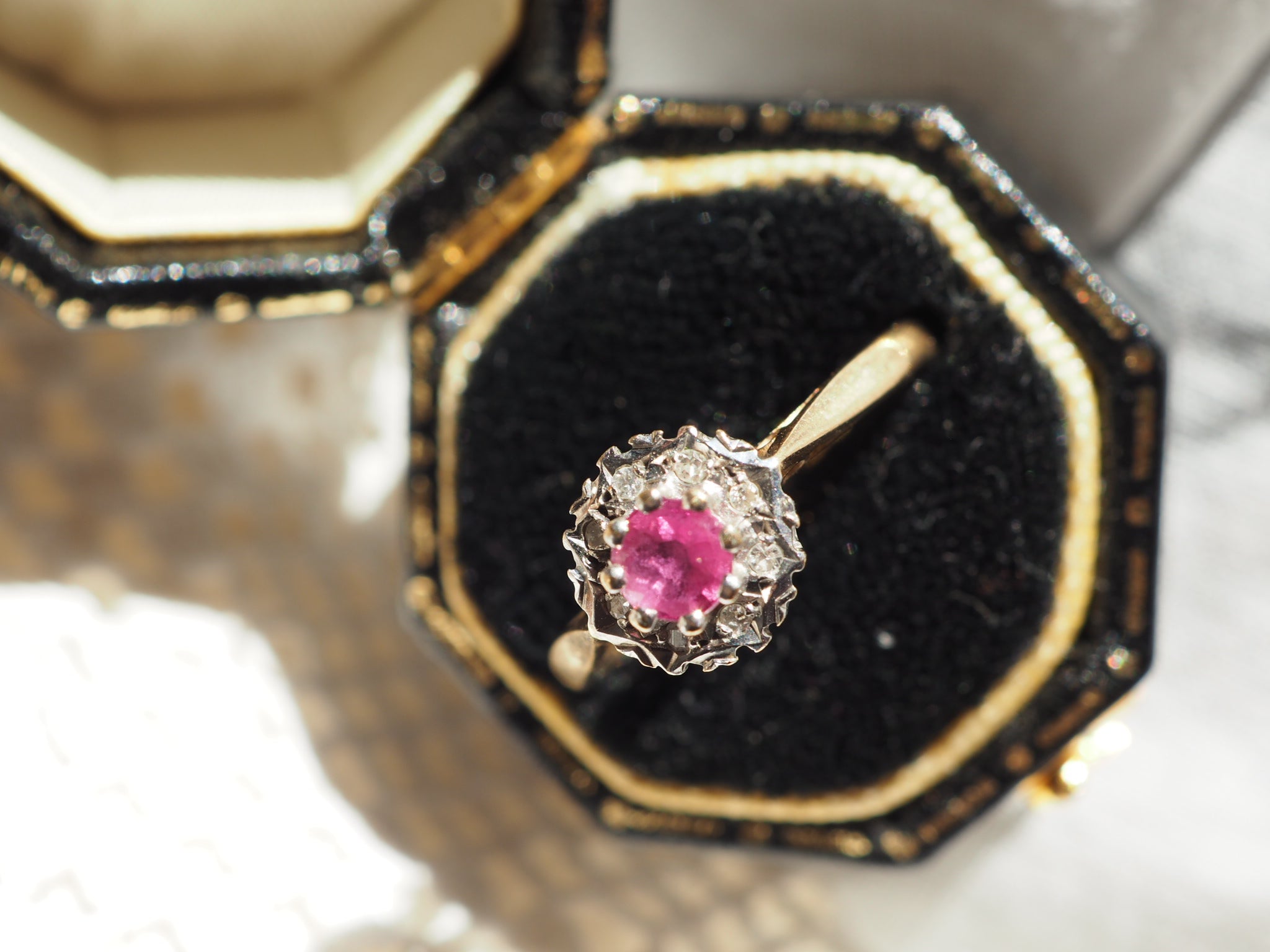 9ct Gold Ruby and Diamond Ring