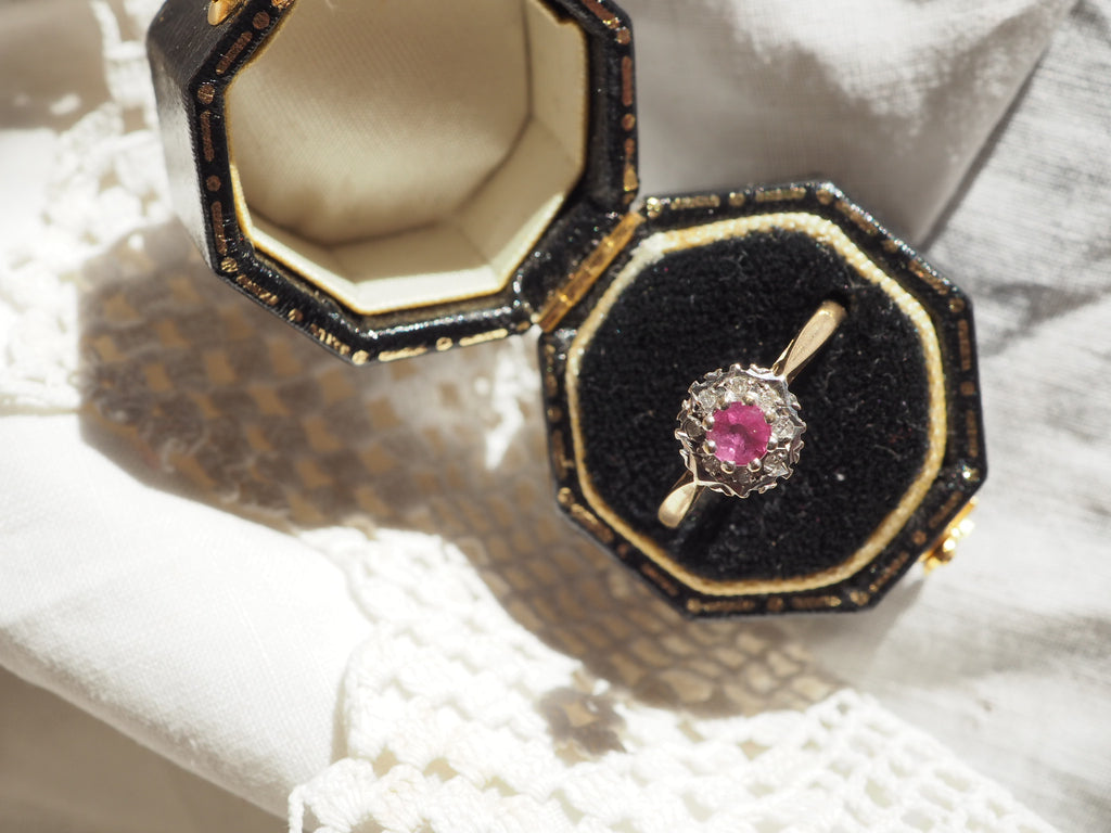 9ct Gold Ruby and Diamond Ring