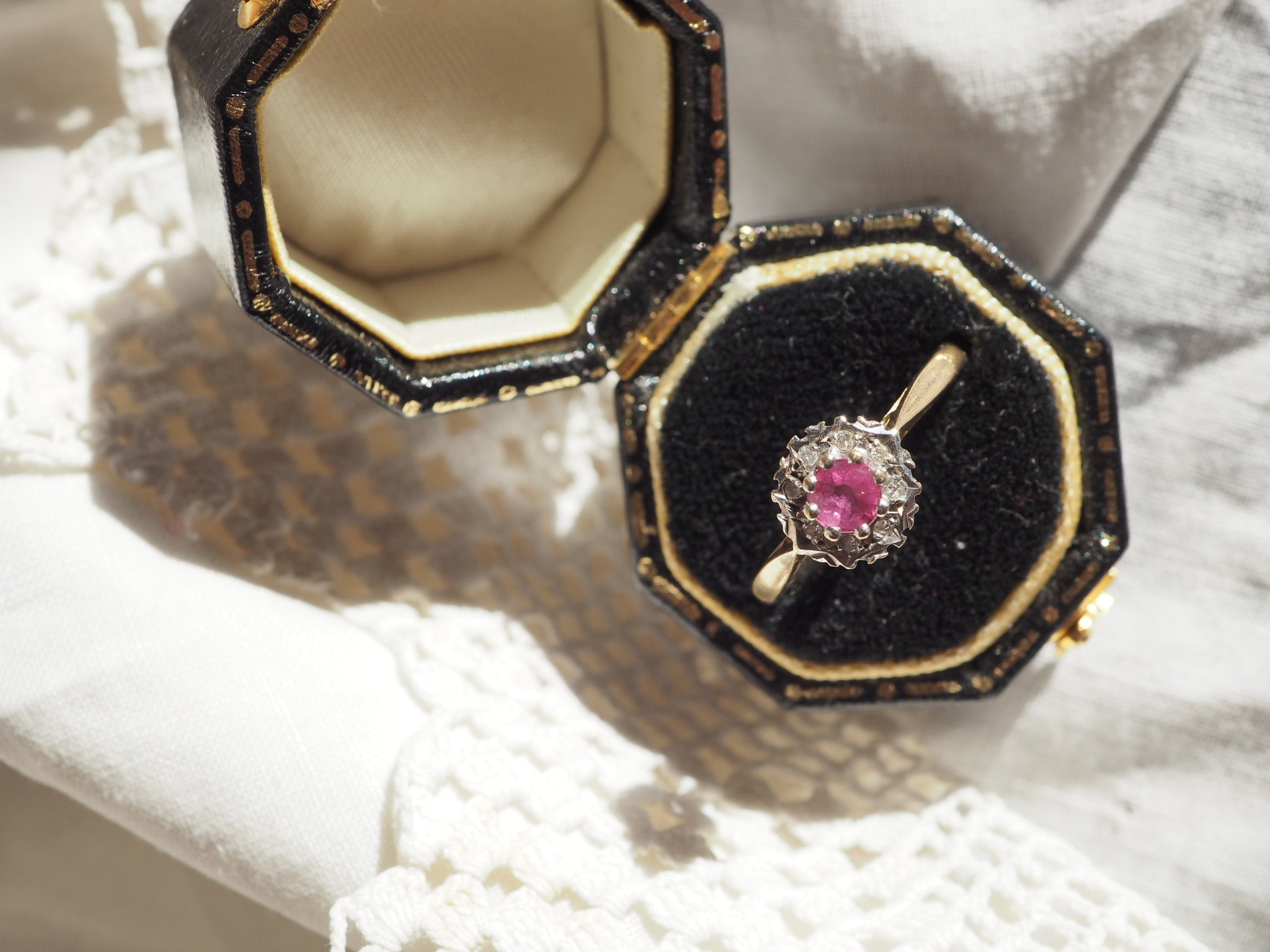 9ct Gold Ruby and Diamond Ring