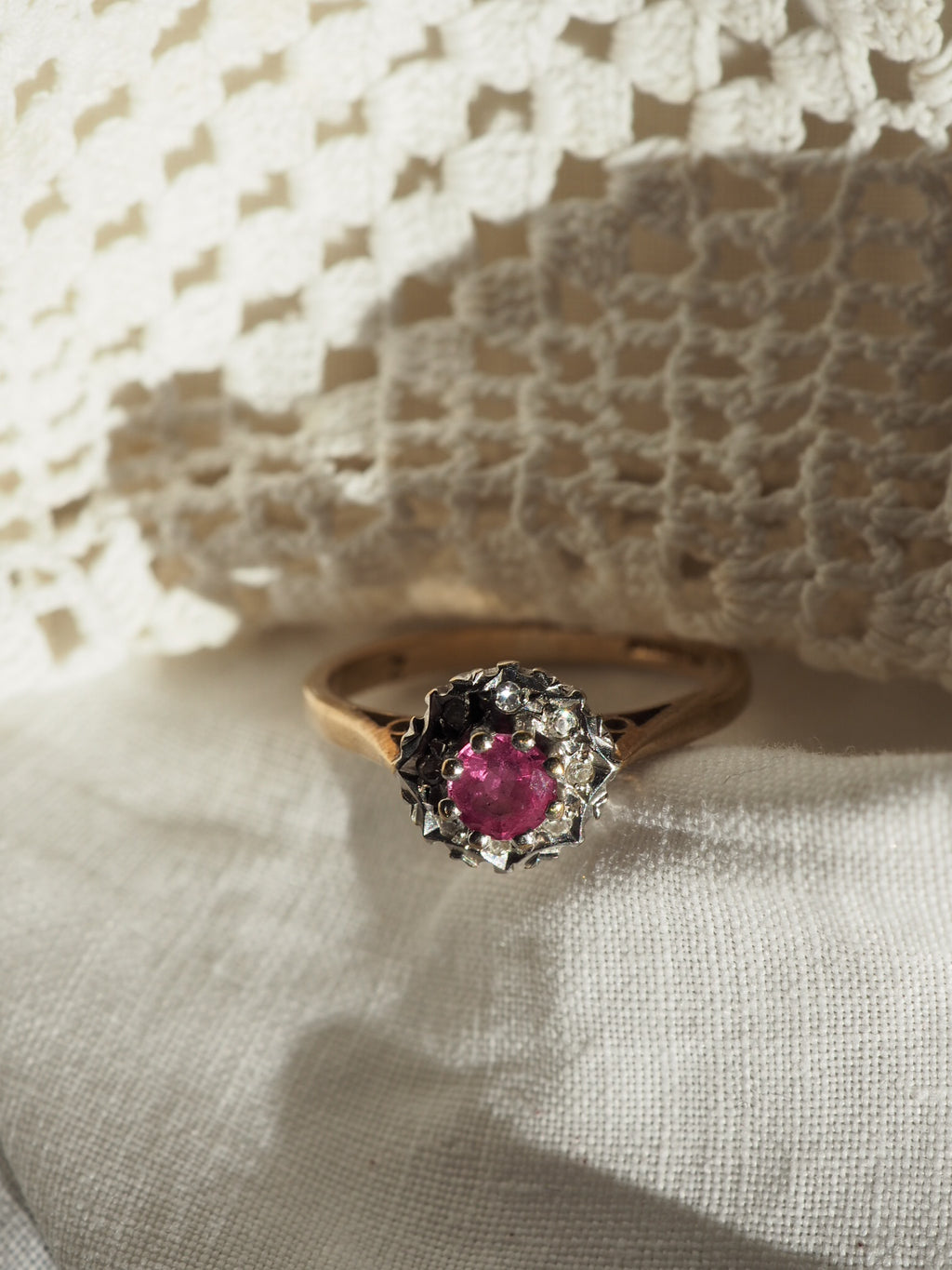 9ct Gold Ruby and Diamond Ring