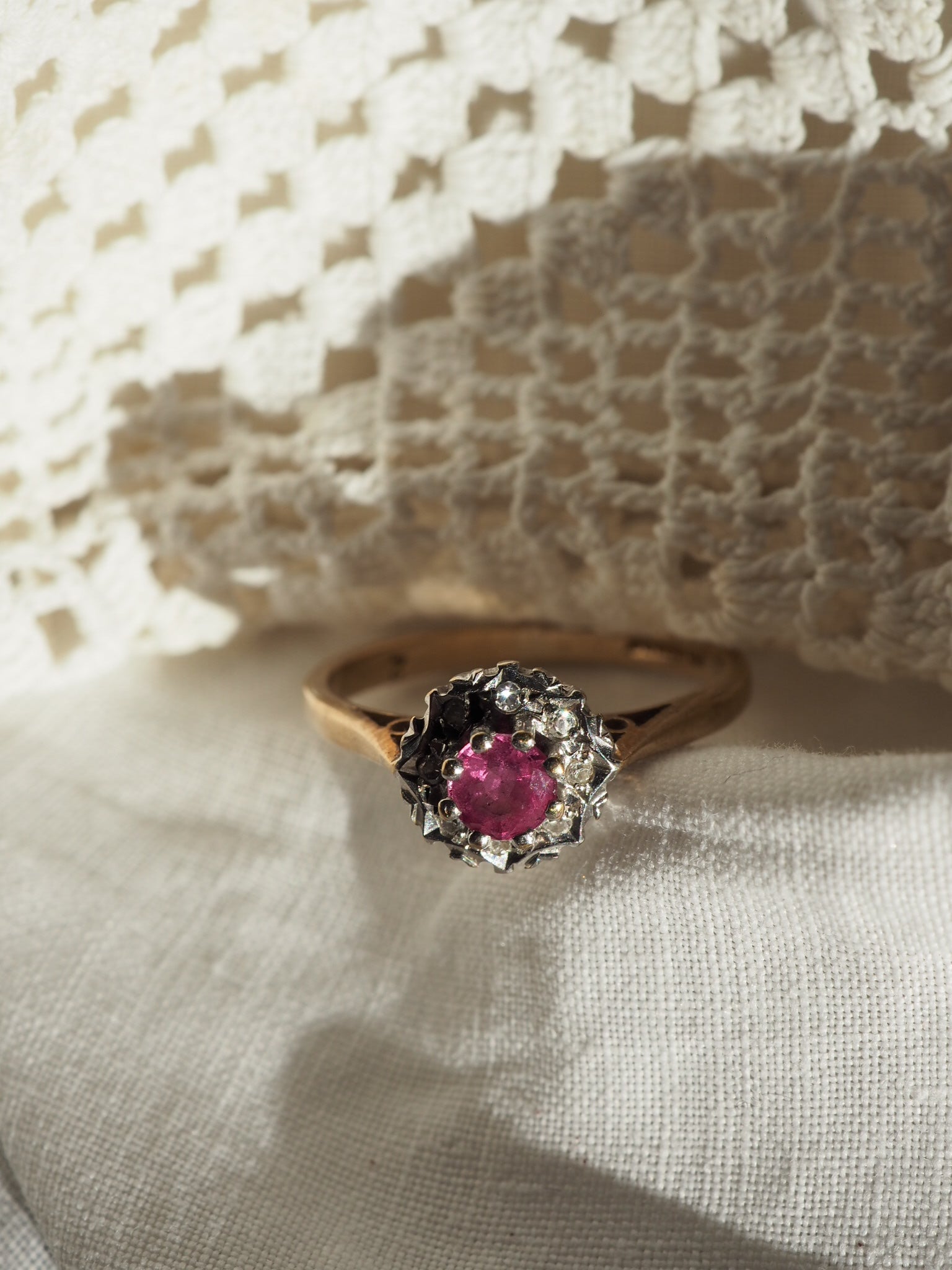 9ct Gold Ruby and Diamond Ring