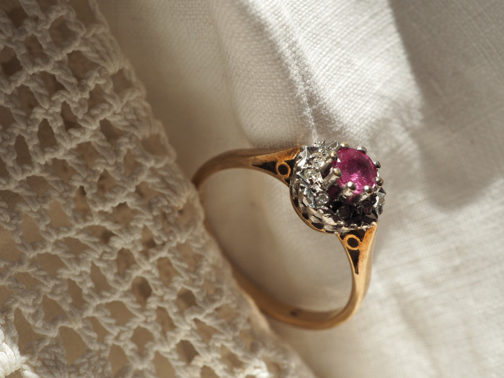 9ct Gold Ruby and Diamond Ring