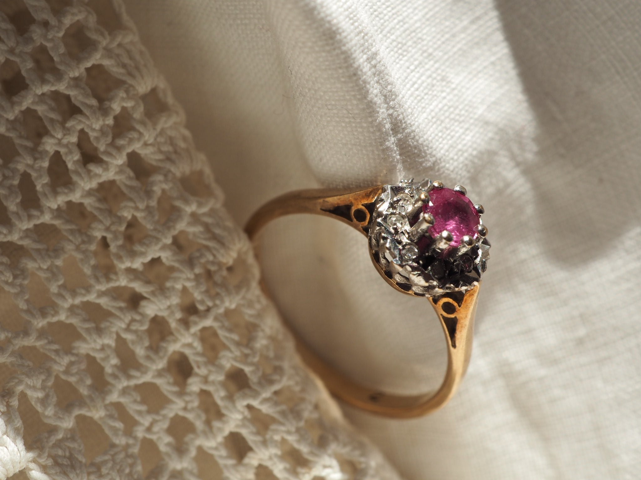 9ct Gold Ruby and Diamond Ring