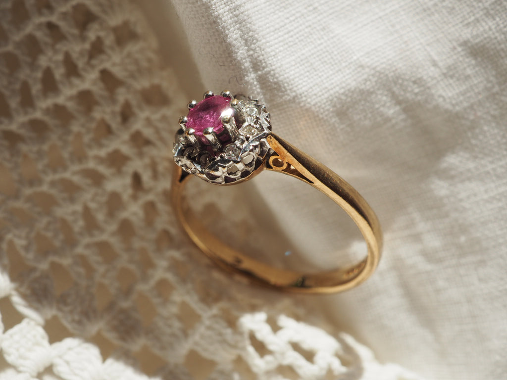 9ct Gold Ruby and Diamond Ring