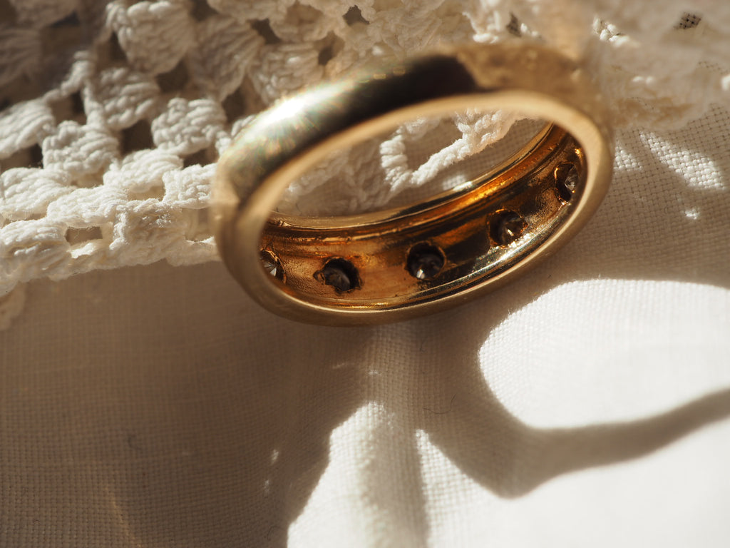 9ct Yellow Gold Diamond Set Ring