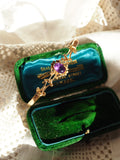 9ct Gold Amethyst Set Bangle