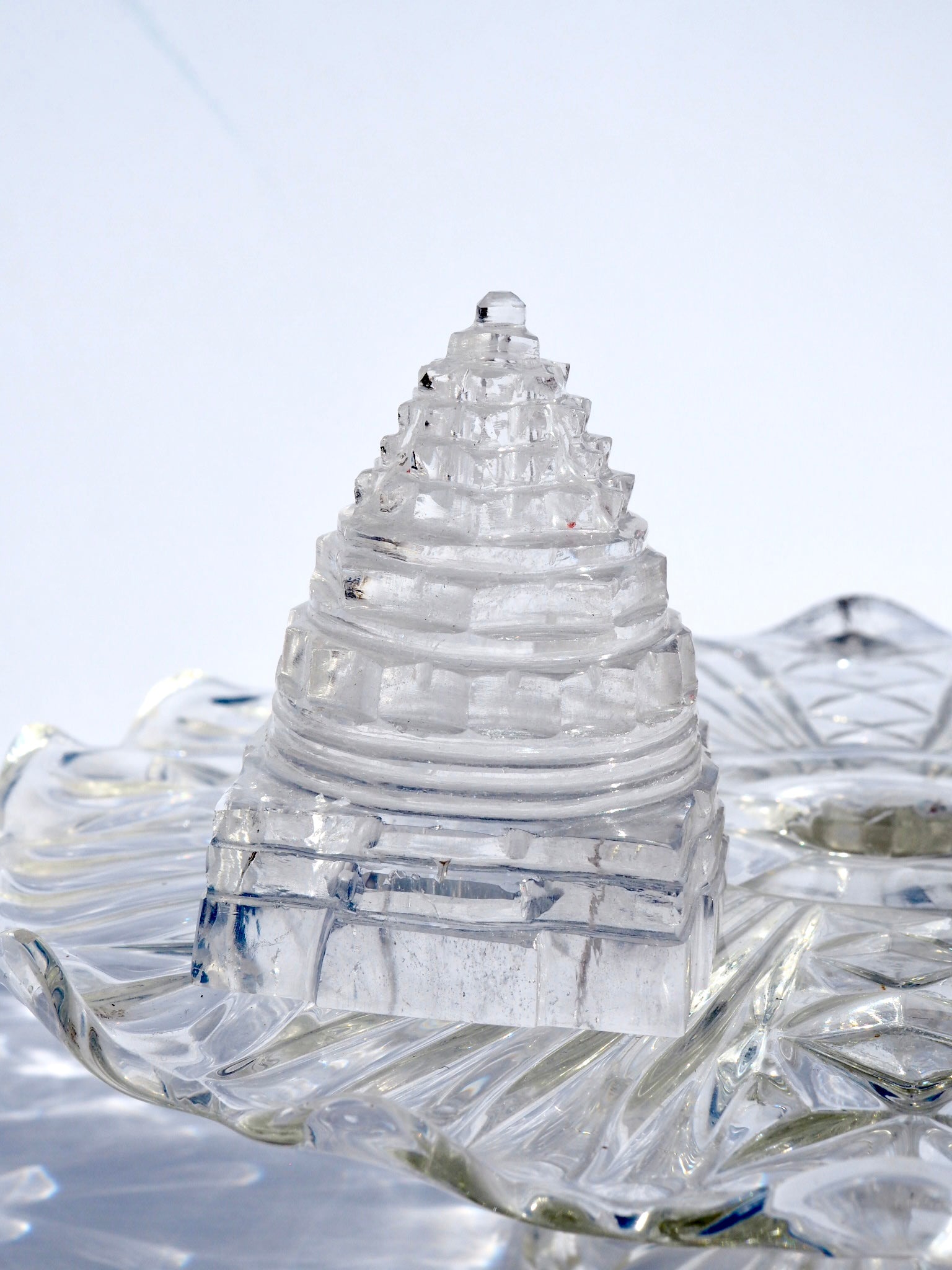 Himalayan Quartz Shree Yantra Carving